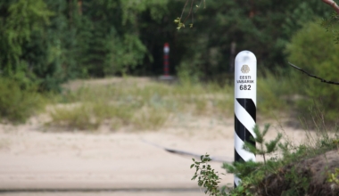 Piiripost Eesti-Vene piiril. Foto: Wikimedia