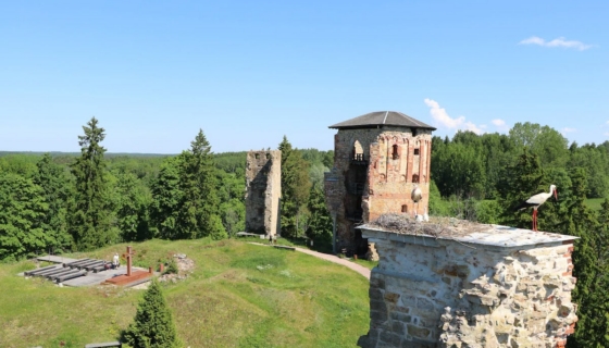 Vastseliina piiskopilinnus Võrumaal. Foto: Vastseliina piiskopilinnus