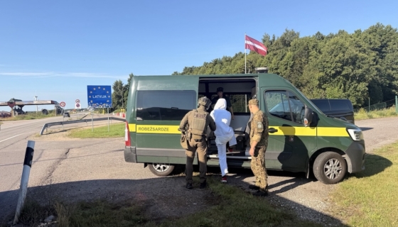 Lätile anti üle esimesed kaheksa ebaseaduslikku sisserändajat. Foto: PPA