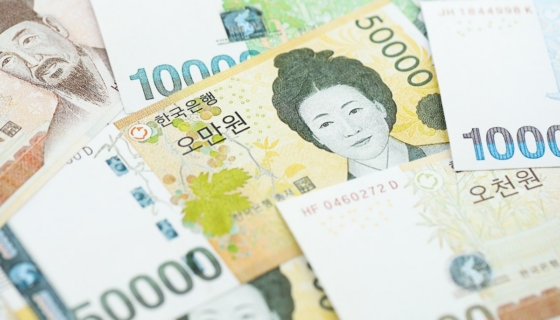Lõuna-Korea raha. Foto: Envato