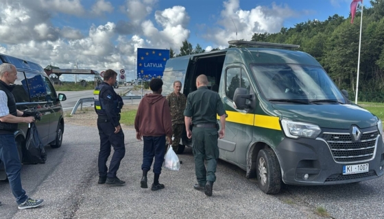 Migrandid Läti piiril. Foto: PPA