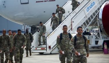 USA sõdurid saabumas 2023. aasta õppusele Talisman Sabre Austraalias Darwinis. Foto: Timothy Gray / U.S. Army