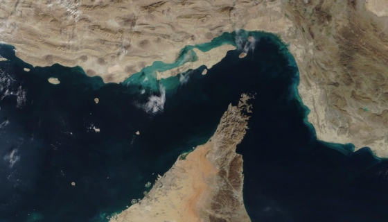 Satelliidipilt Hormuzi väinast. Foto: Wikimedia / NASA GSFC